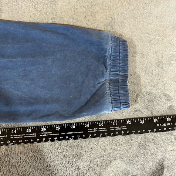 Akademiks Stretch Slim Fit Cargo Joggers Mens Pants Size 34x32 Blue Y2K HipHop - Picture 9 of 13